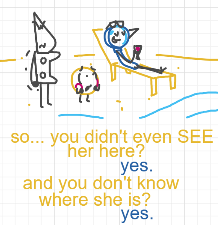 A panel from I've Been Everywhere, Man, episode nine of the Board Boards object show by Furretwalk/WalkingFurret.